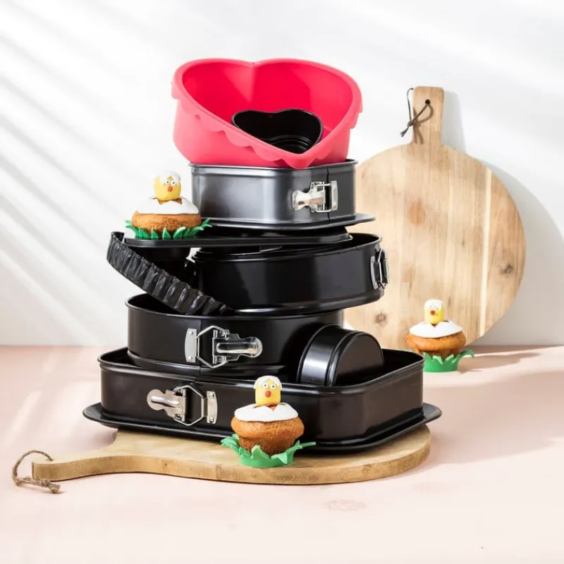 Xenos Bakvormen-Cupcake bakvorm - zwart - 6 cups