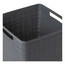 Xenos Opbergboxen-Curver jute opbergmand cube - 17 liter - grijs