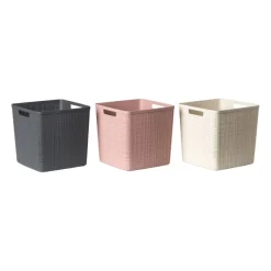 Xenos Opbergboxen-Curver jute opbergmand cube - 17 liter - roze