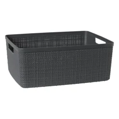Xenos Opbergboxen-Curver jute opbergmand M - 12 liter - grijs