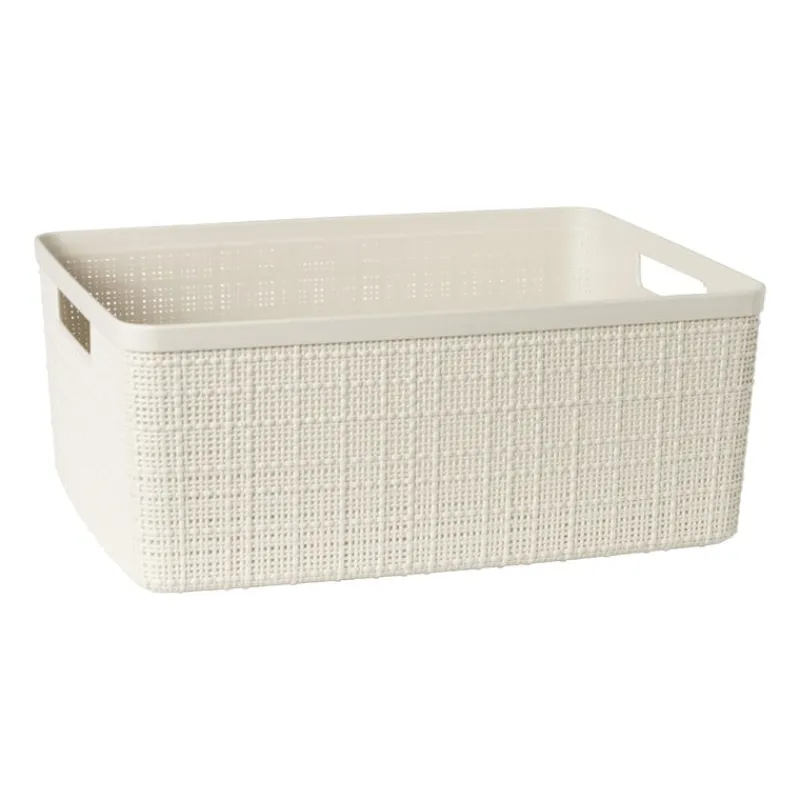 Xenos Opbergboxen-Curver jute opbergmand M - 12 liter - beige