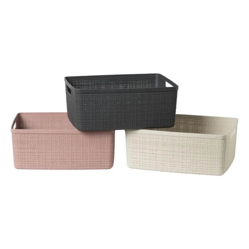 Xenos Opbergboxen-Curver jute opbergmand M - 12 liter - beige