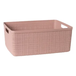 Xenos Opbergboxen-Curver jute opbergmand M - 12 liter - roze