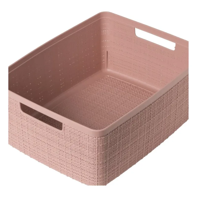 Xenos Opbergboxen-Curver jute opbergmand M - 12 liter - roze