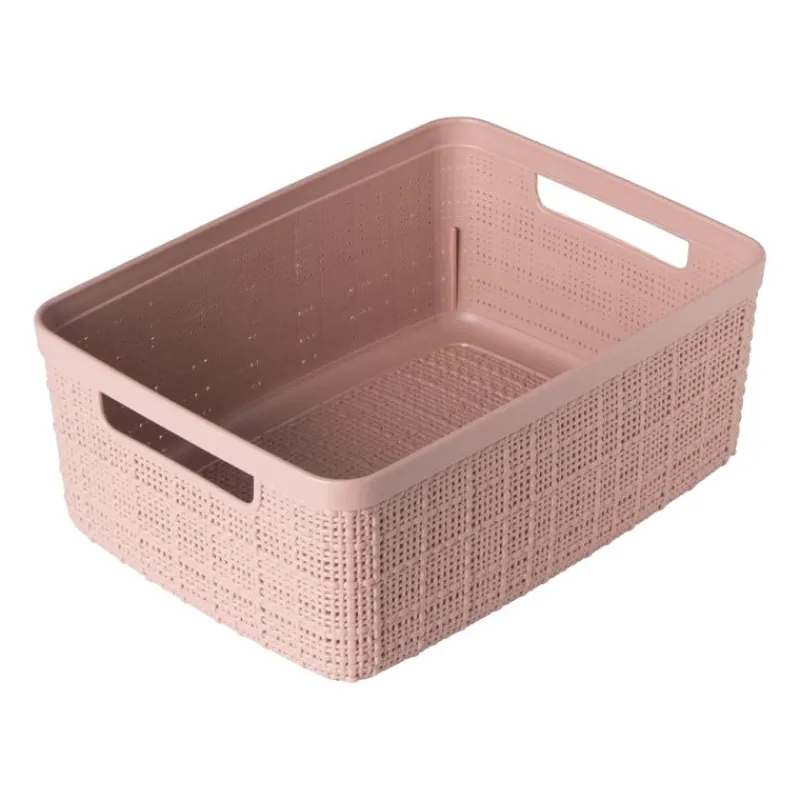 Xenos Opbergboxen-Curver jute opbergmand S - 5 liter - roze