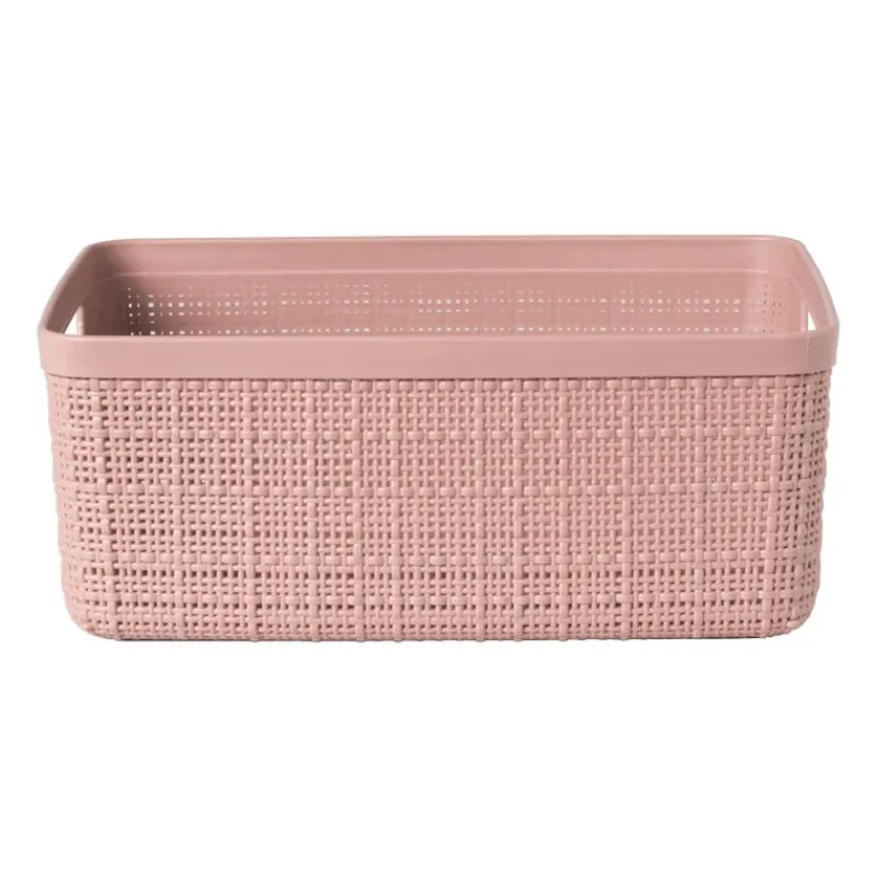 Xenos Opbergboxen-Curver jute opbergmand S - 5 liter - roze