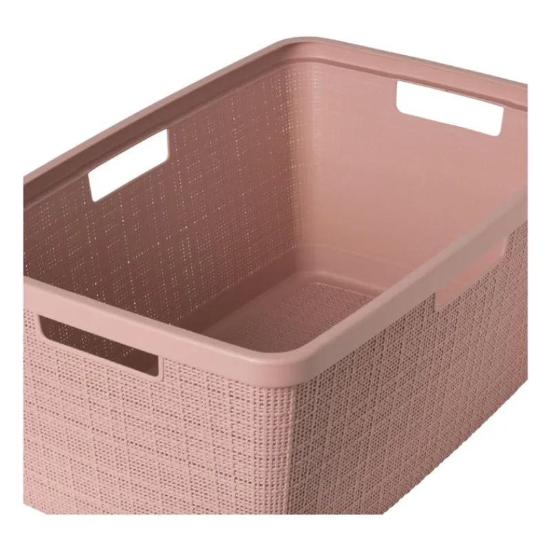 Curver Wasmanden-jute wasmand - 46 liter - roze