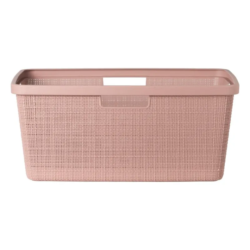 Curver Wasmanden-jute wasmand - 46 liter - roze