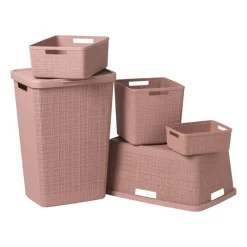 Curver Wasmanden-jute wasmand - 46 liter - roze