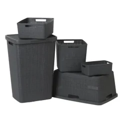 Curver Wasmanden-jute wasmand - 46 liter - grijs
