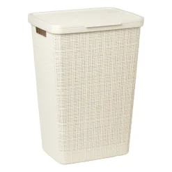 Curver Wasmanden-jute wasmand met deksel - 58 liter - beige