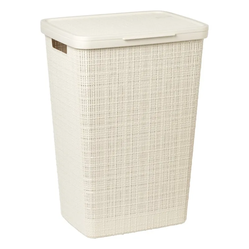 Curver Wasmanden-jute wasmand met deksel - 58 liter - beige