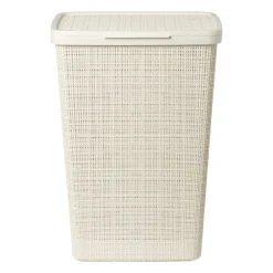 Curver Wasmanden-jute wasmand met deksel - 58 liter - beige