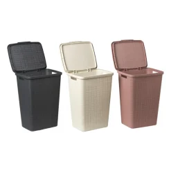 Curver Wasmanden-jute wasmand met deksel - 58 liter - beige