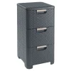 Curver Opbergbakken|Opbergboxen-ladeblok met 3 lades - grijs - 60x27.8x32.8 cm