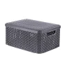 Curver Opbergbakken|Opbergboxen-opbergmand met deksel middel - grijs - 19x40x29 cm