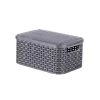 Curver Opbergbakken|Opbergboxen-opbergmand met deksel klein - grijs - 13x29x19 cm