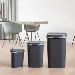 Curver Pedaalemmers|Prullenbakken-prullenbak mistral flat - grijs - 50 liter