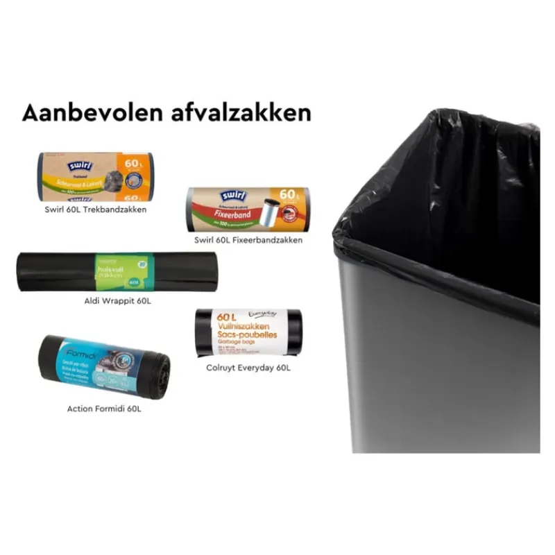 Curver Pedaalemmers|Prullenbakken-prullenbak Verto - rosékleurig/zwart - 54 liter