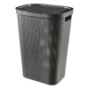 Curver Wasmanden-wasmand met deksel Infinity Dots - antraciet - 60 liter