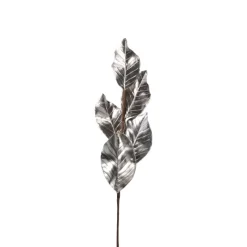 Xenos Kunstbloemen-Deco blad - zilver - 77 cm
