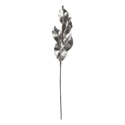 Xenos Kunstbloemen-Deco blad - zilver - 77 cm