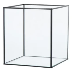 Xenos Sieraden Opbergen|Lantaarns-Deco box groot - zwart - 20x16x16 cm