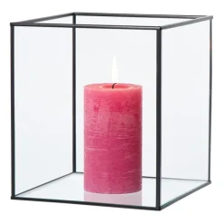 Xenos Sieraden Opbergen|Lantaarns-Deco box groot - zwart - 20x16x16 cm