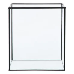 Xenos Sieraden Opbergen|Lantaarns-Deco box groot - zwart - 20x16x16 cm