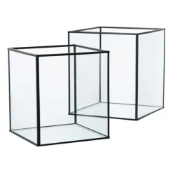 Xenos Sieraden Opbergen|Lantaarns-Deco box groot - zwart - 20x16x16 cm