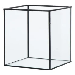 Xenos Sieraden Opbergen|Lantaarns-Deco box klein - zwart - 18x16x16 cm