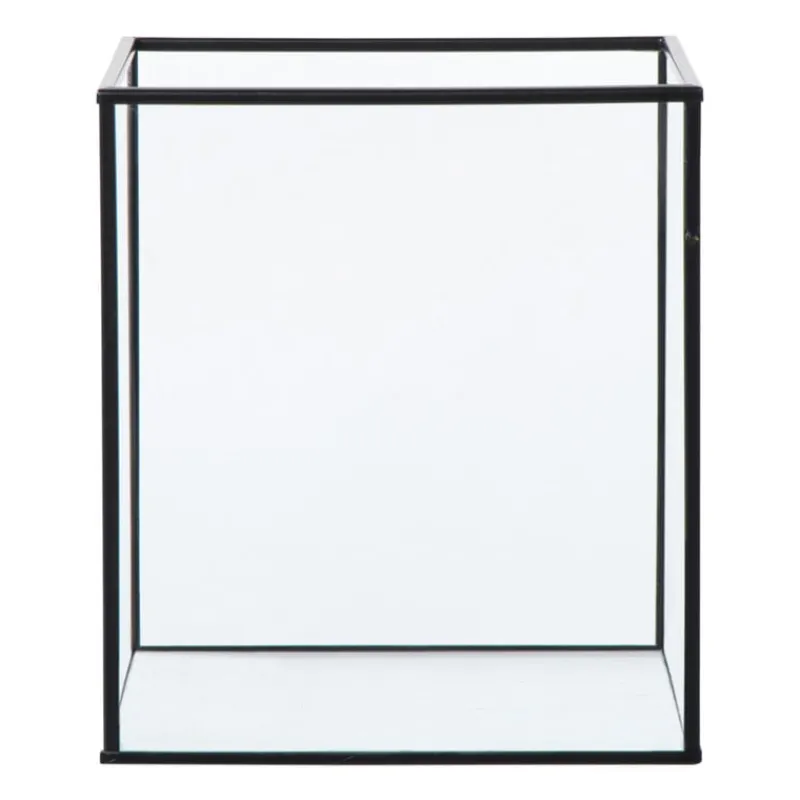 Xenos Sieraden Opbergen|Lantaarns-Deco box klein - zwart - 18x16x16 cm