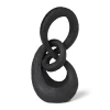 Xenos Decoratieve Beelden-Deco knoop - zwart - 25x15x8 cm