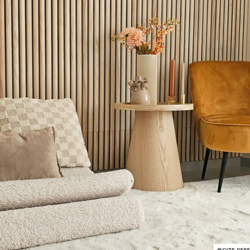 Xenos Vazen|Vazen-Decoratie vaas keramiek koraal - beige - 12.5x9x17 cm