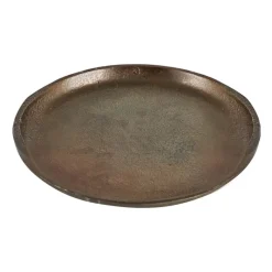 Xenos Kaarsenplateaus-Decoratieplateau - antiek goud - ⌀25 cm