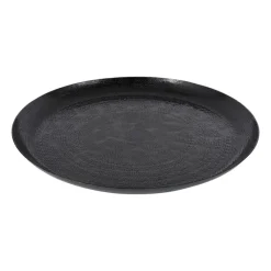 Xenos Kaarsenplateaus-Decoratieplateau - zwart - Ø34 cm