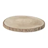Xenos Kaarsenplateaus-Decoratieplateau hout - bruin - ø26x2 cm