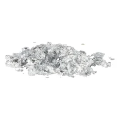 Xenos Knutselspullen-Decoratieve folievlokken - zilverkleurig - ø5x6 cm