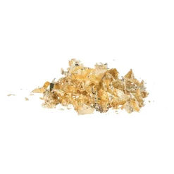 Xenos Knutselspullen|Kerstcadeaus-Decoratieve folievlokken - goudkleurig - ø5x6 cm