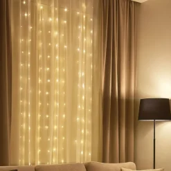 Xenos Kerstverlichting|Kerstboom Verlichting-Deurgordijn kerst met 200 lichtjes - 200x300 cm