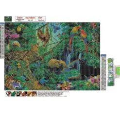 Xenos Knutselpakketten|Diamond Paintings-Diamond paint - jungle - 30x40 cm