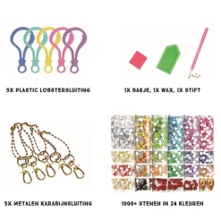 Xenos Diamond Paintings-Diamond painting - DIY set van 10 sleutelhangers