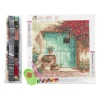 Xenos Diamond Paintings-Diamond painting - Franse deur - 30x30 cm