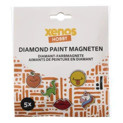 Xenos Diamond Paintings-Diamond painting magneten DIY - set van 5 - diverse varianten