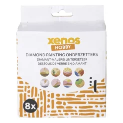 Xenos Diamond Paintings-Diamond painting onderzetters - set van 8