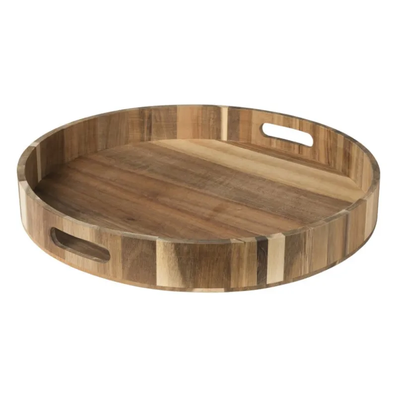 Xenos Dienbladen|Kerstcadeaus-Dienblad acacia - naturel - ø40 cm