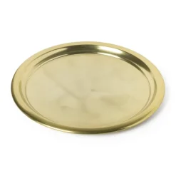 Xenos Dienbladen|Kaarsenplateaus-Dienblad goud - aluminium - ø38 cm