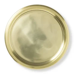 Xenos Dienbladen|Kaarsenplateaus-Dienblad goud - aluminium - ø38 cm