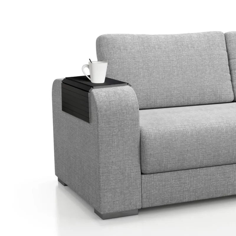 Xenos Dienbladen-Dienblad sofa - zwart - 44,5x24x0,9 cm