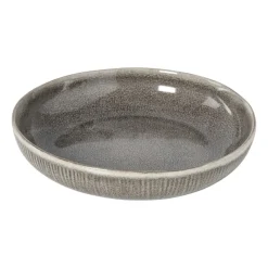 Xenos Kerst|Borden-Diep bord fuji - bruin - ø22x4 cm
